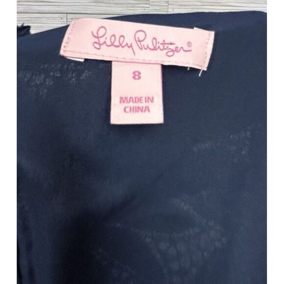 Lilly Pulitzer Women's Jackelin Romper Dress True Navy Fern Gallery Lace Size 8 - Picture 5 of 11